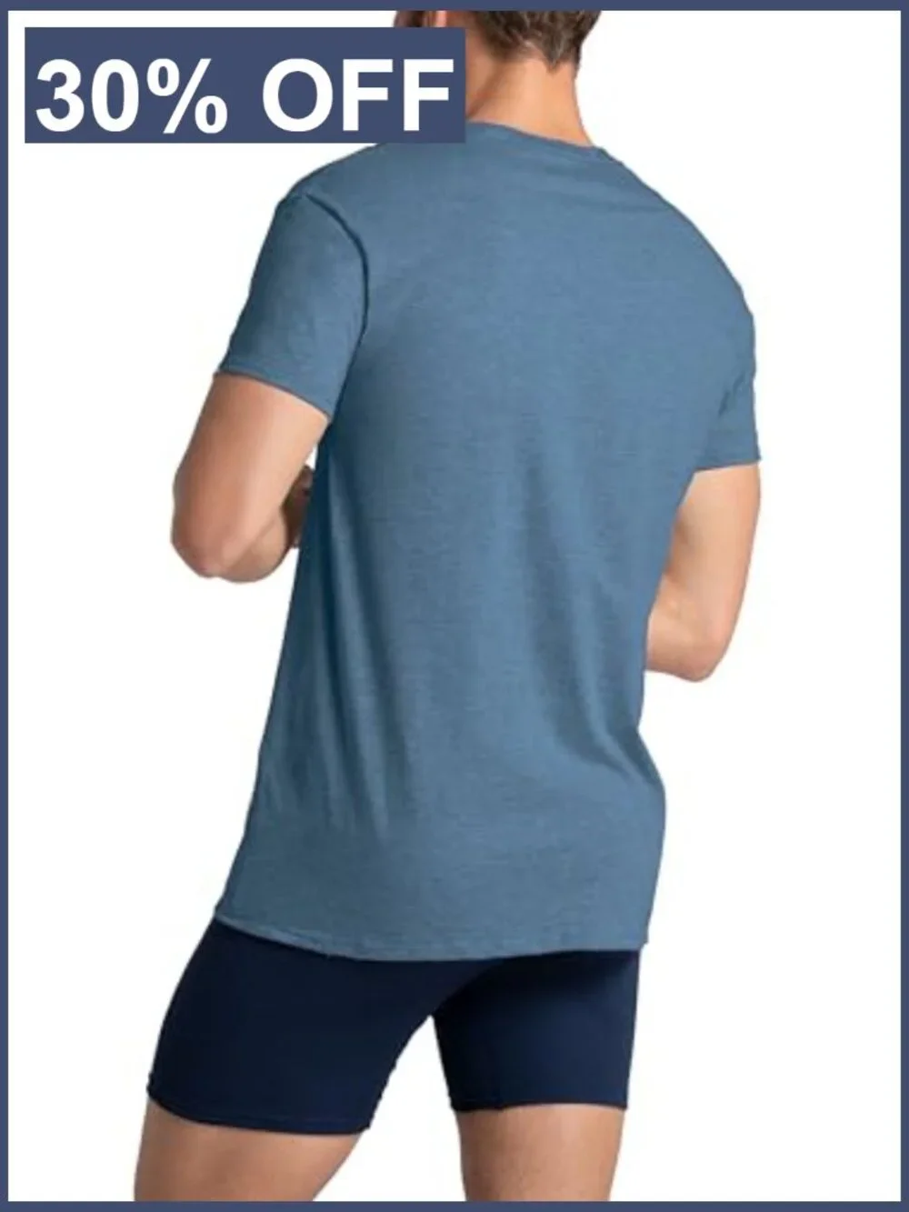 Men's Cotton Pocket Tee 3-Pack Moisture Wicking Crew Neck Short Sleeve